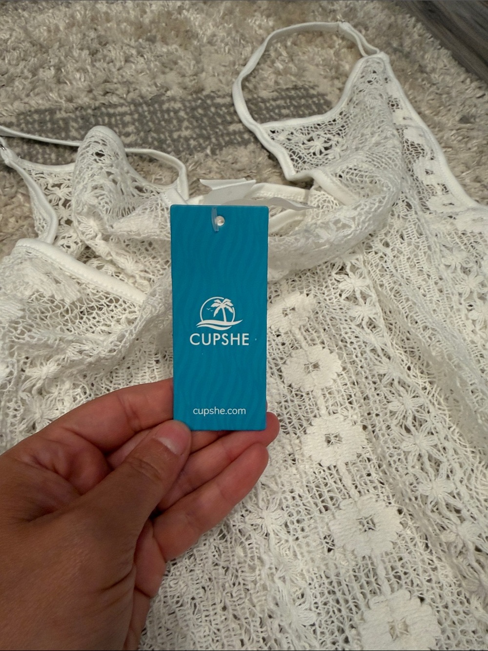 Cupshe Sheer Lace Crossover Mini Cover-Up - Picture 6 of 6